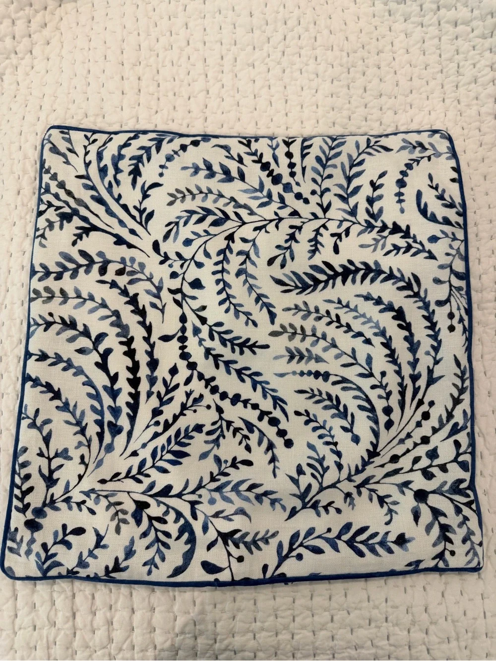 Serena & Lily Blue and White Botanical Pillow Cover